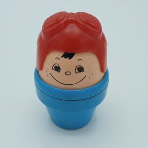 Vintage 1984 Fisher Price Playskool Little People Sea Plane Pilot